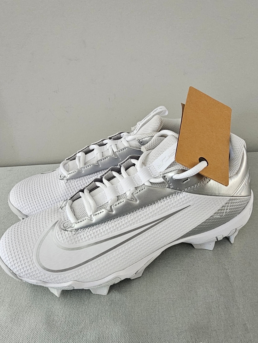 NWT Nike Vapor Edge Shark 2 Football Cleats Men’s 7 White Gray DH5088-102